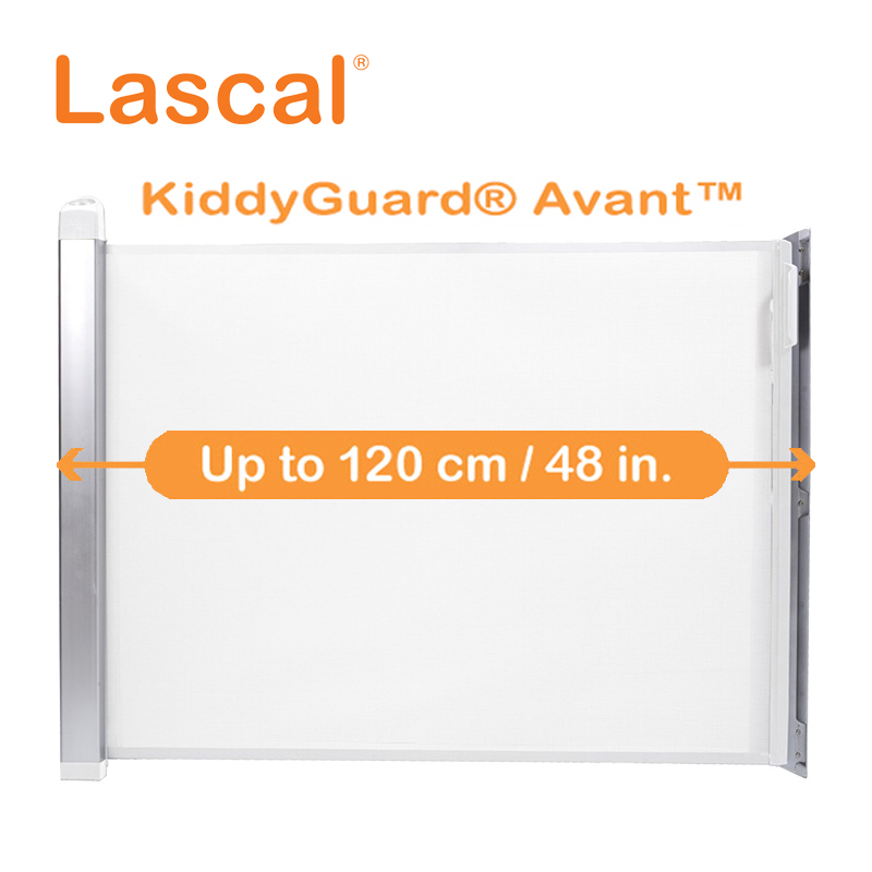 LASCAL Kiddy Guard Avant Baby Safety Gate | 2 Side Walls | Up to 120cm